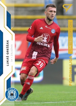 Lukas Gressak Sigma Olomouc SportZoo FORTUNA:LIGA 2020/21 Gold Limited /99 #187